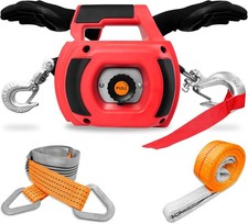 Drill Powered Winch 1500 lb Steel Cable Trailer Pull Tool