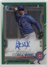 2021 Bowman Chrome Prospect Green Refractor 88/99 Rafael Morel #CPA-RM Auto 9hx