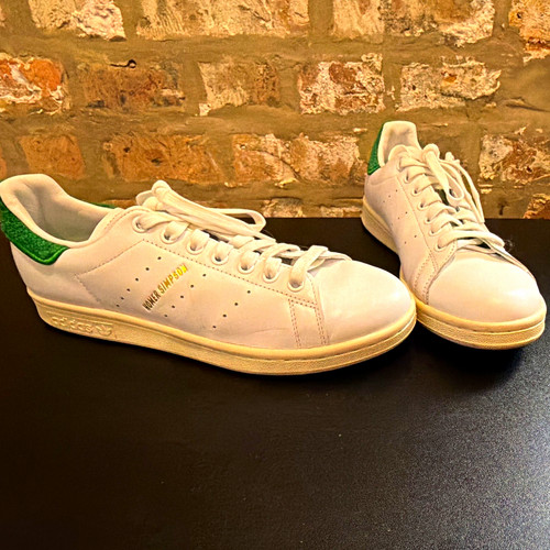adidas Stan Smith Men’s White/Green Low Top Lace-Up Sneaker Homer Simpson