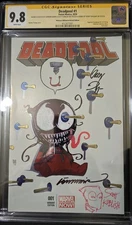 💥 DEADPOOL #1💥 3X SIGNED SKETCHED / REMARKED   SKOTTIE  YOUNG COVER CGC 9.8