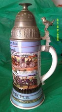 VINTAGE GERMAN REGIMENTAL 1/2L BEER STEIN WITH LITHOGRAPH BOTTOM
