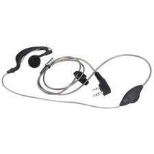 2 Way Radio Headset 2Pin Flexible Black Cable Headset With PTT Button G Shape❀