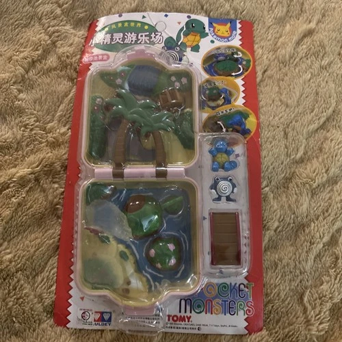 Pokemon Mate Pocket Monsters Waterfall Safari Tomy 1998 Squirtle & Poliwhirl NEW