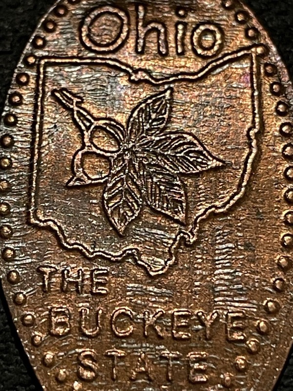 Ohio The Buckeye State Zc Elongated Penny #070790