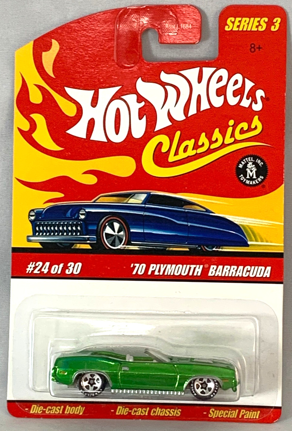Hot Wheels 1970 Plymouth Barracuda 2007 Classics Series 3 Green GY5SPs