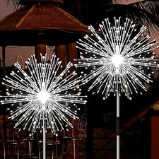 JJGoo Solar Firework Lights, 2 Pack 135 LEDs 2 Lighting Modes Solar Lights Ou...