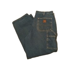 Carhartt Jeans Mens Workwear Denim Carpenter Pants Blue B13 DST - 38x32 (36x30)