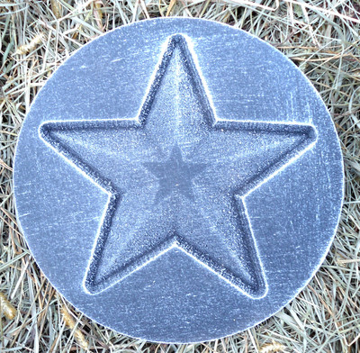Star plaque plastic mold  plaster concrete mould  10'' x 3/4''