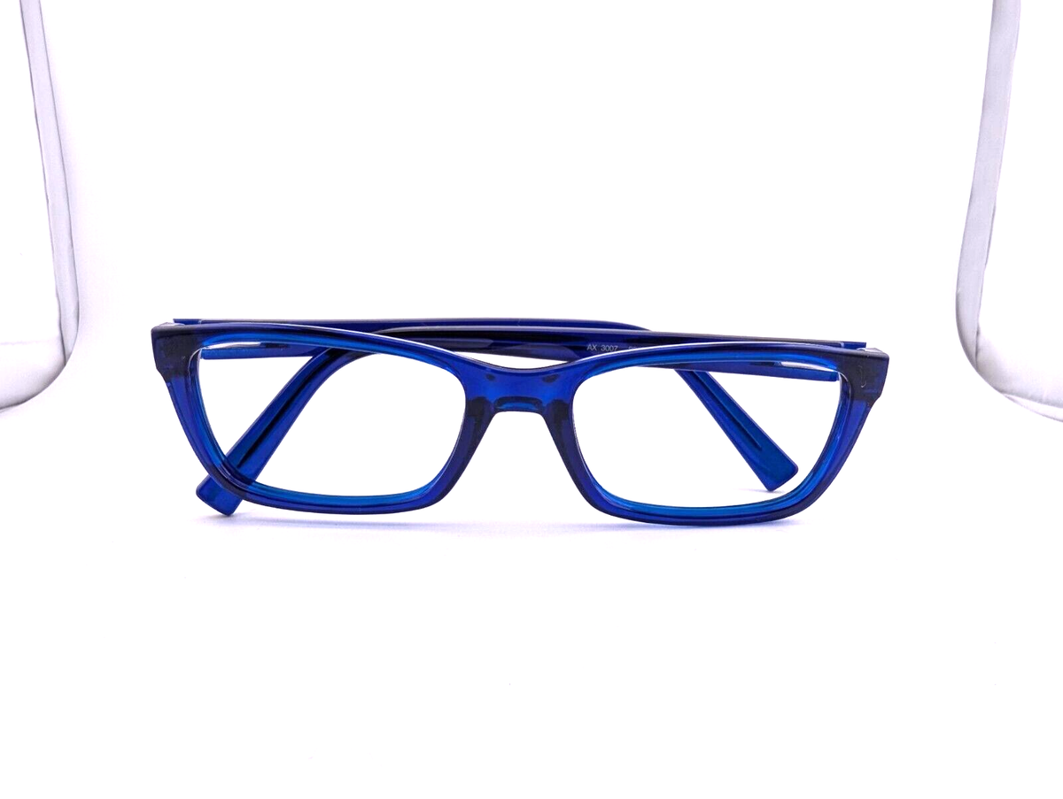 Armani Exchange Eyeglasses Frames Only, AX 3007 8018, 53-17-145, Blue,  Brazil