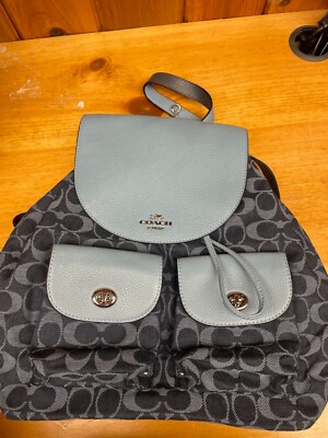 coach billie backpack denim Coach Denim Logo Billie Backpack