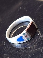 Ring Siegel Gravur Patriotisch Militaria Weltkrieg Sch&ouml;nes Motiv Herz
