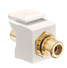 Lot of 20 Leviton 40830-BTE Snap-In RCA Speaker Jack Module Light Almond New