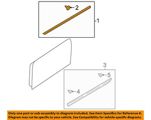 SUBARU OEM 05-09 Legacy Exterior-Rear-Upper Molding Trim Right 91012AG02ANN