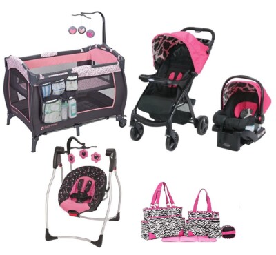 Baby Girl Pink Combo Travel Set Stroller with Car Seat ...