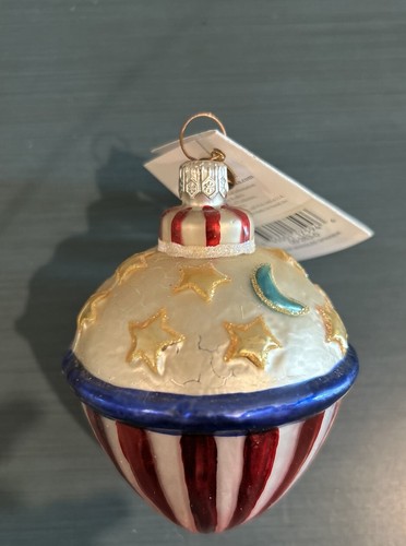Christopher Radko Patriotic Star Spangled Spinner Ornament Vtg 2000 NWT - Picture 5 of 7