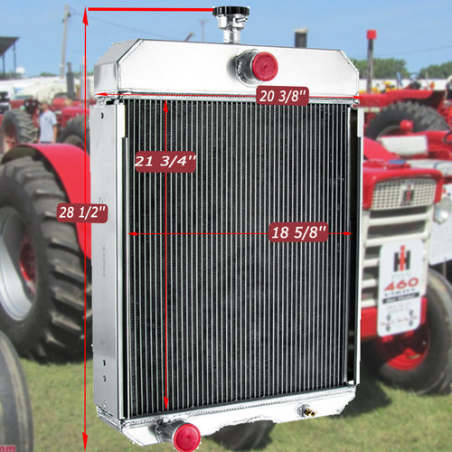 4 ROWS TRACTOR RADIATOR FIT IH FARMALL 460 560 #370414R1,370413R92 ...