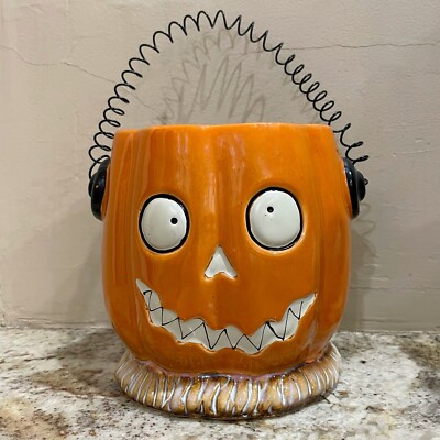 Yankee Candle BONEY BUNCH BUZZ ASYLUM Pumpkin Jar Holder 2020 Jack O Lantern