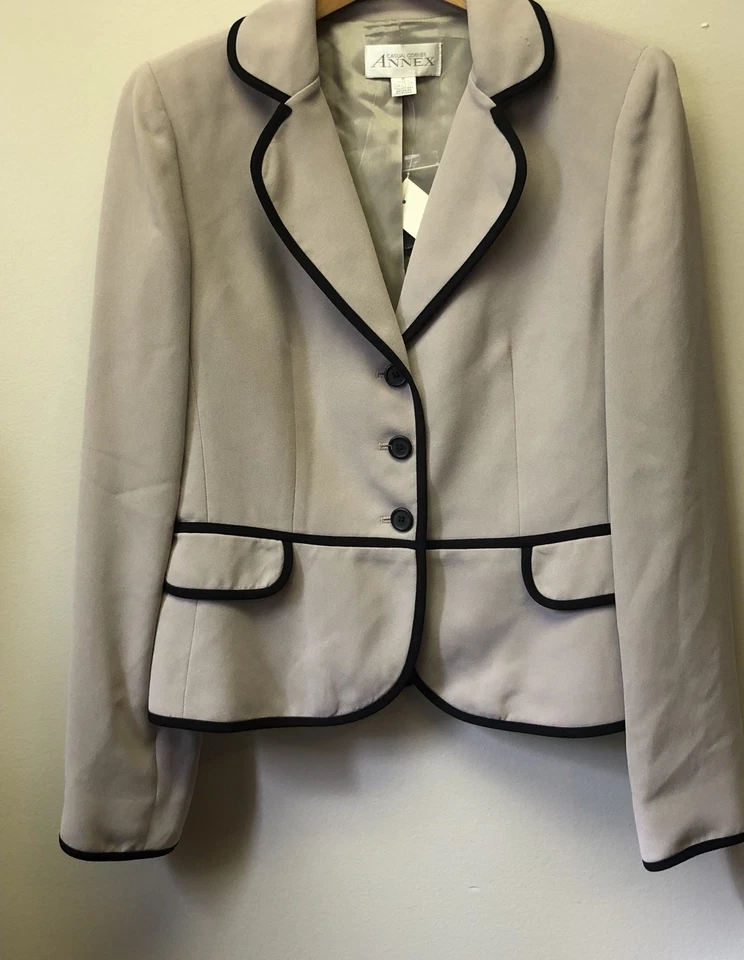 Blazer Traje Chaqueta Casual Corner Annex Petite Beige Talla 8 Foto 2 de 4