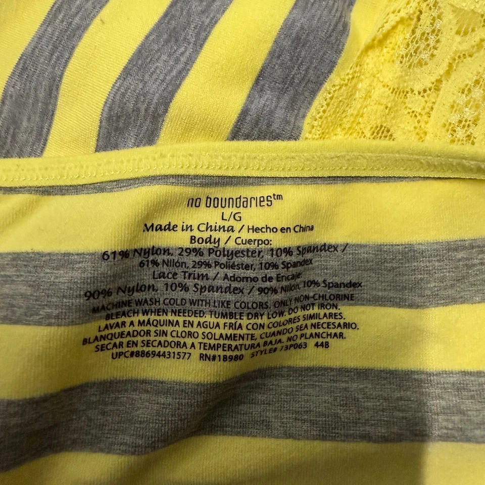 Женский бюстгальтер Cami без границ L в желтую полоску с регулируемыми ремешками Bumblebee Lace - Изображение 3 из 4