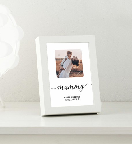 Personalised mummy mum birthday frame photo print message A5 white gift art 8x6 - Picture 2 of 10