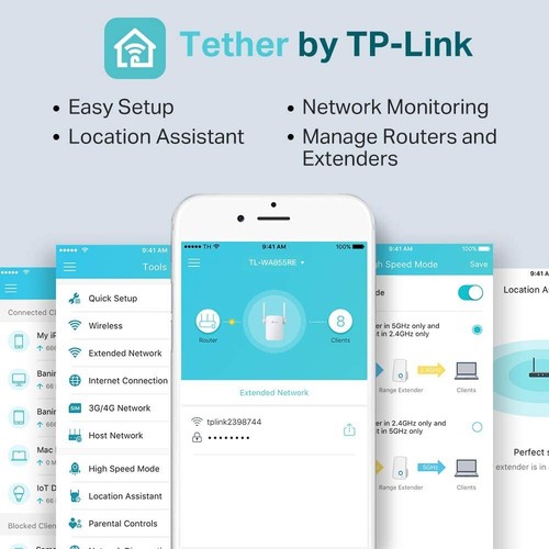 TP-Link TL-WA855RE WLAN Repeater 300 Mbit/s 2,4GHz 1 Ethernet-Anschluss 2 Antenn - Afbeelding 6 van 8