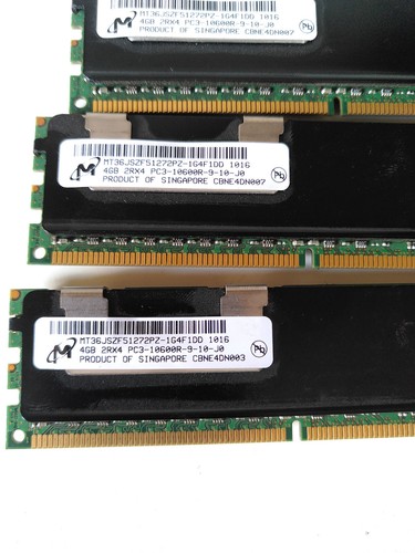 3x Micron 4GB DDR3 (12GB) MT36JSZF51272PZ-1G4F1DD 1016 RAM Server ECC 500203-061 - Bild 3 von 3