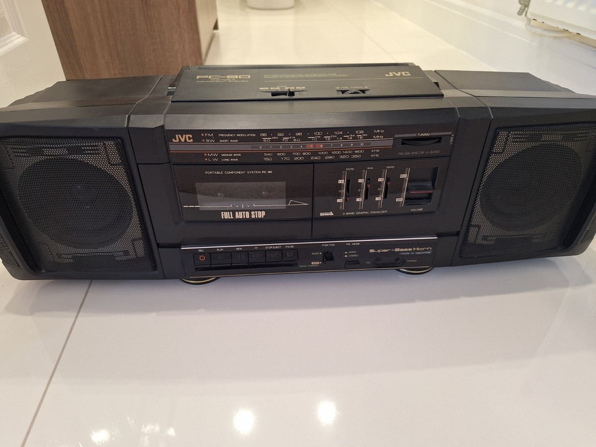 JVC PC-90 Boombox Ghetto Blaster Plays and Working But Needs - Main Image