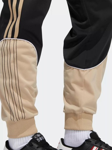 NEW Adidas Originals Men's Tricot Superstar Track Pants L LARGE Black/Beige - Picture 5 of 7