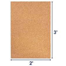 QEP Sound Dampening Underlayment Cork Sheets, 2'x3'x1/4"tk. (10-pack/60 sq.ft.)