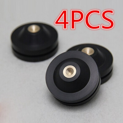 4pcs Audio Speaker Stand Pads Spike Isolation Ebony Wooden Base Feet Pad New