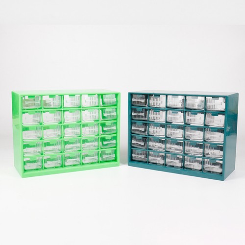 25 Drawer Parts Storage Box Home Garage Tool Box Screws Craft Cabinet Black - Picture 4 of 7