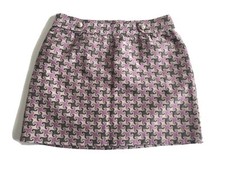 Vineyard Vines Lined Skirt Size 6 Pink Cream Grey 16.5 Length