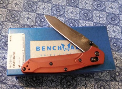 BENCHMADE 940BK-03 Burnt Copper Aluminum Osborne Pln MagnaCut Blade Knife/Knives