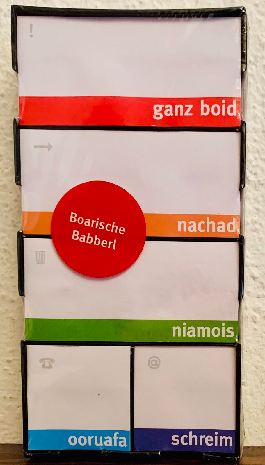 Boarische Babberl Haftnotizzettel-box Notizzettl Haftzettel Klebenotiz