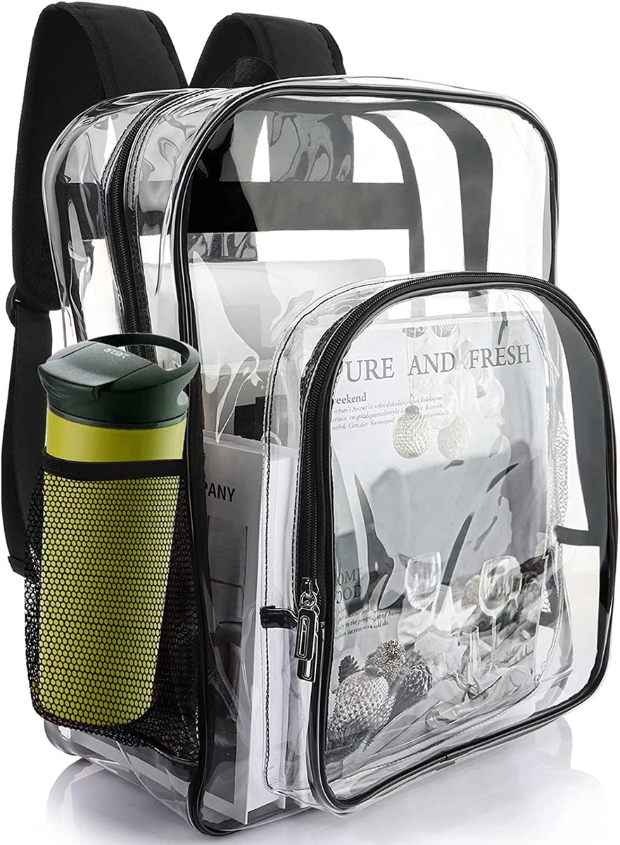 Nausear Clear Backpack Heavy Duty Large PVC Transparent See