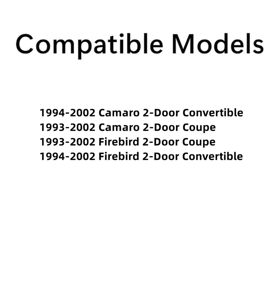 Ajuste Pontiac Firebird Chevrolet Camaro 2 puertas pasajero puerta lateral derecha ventana vidrio Foto 2 de 4