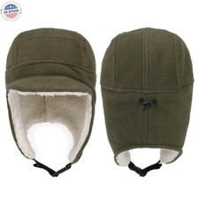 Men's Fleece Thermal Skull Cap Warm Winter Hat with Ear Flaps Cold Weather Hat