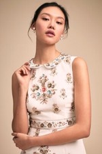 BHLDN Petra Dress Ivory Embellished Sequin Bridal Wedding Prom Size 4 $280