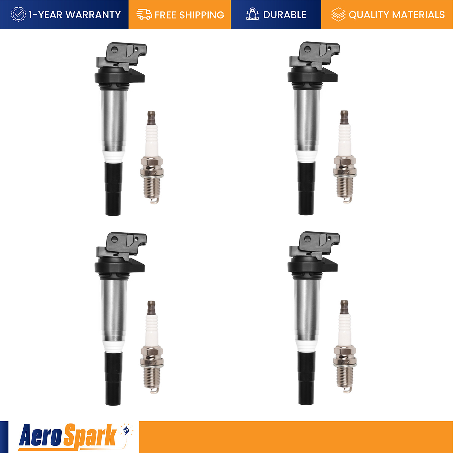 Ignition Coil & Platinum Spark Plug for Rolls-Royce Phantom 6.7L V12 UF667