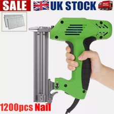2000W Nail Gun Staple Electric Heavy Duty Stapler Nailer Carpentry & 1200 Nails