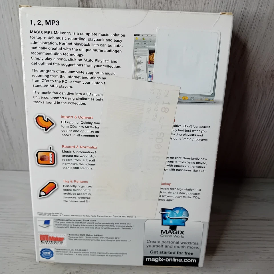 MAGIX MP3 MAKER 15 PC CD ROM NEW IN BOX - RARE RETRO SOFTWARE - Image 4 of 4