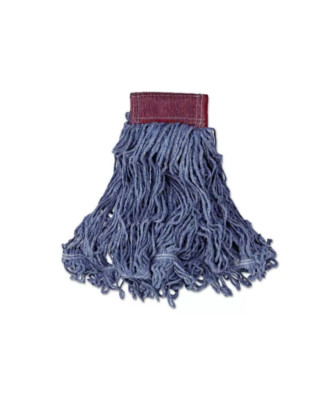 Rubbermaid Commercial Super Stitch Blend Mop Head Large Cotton/Synthetic Blue