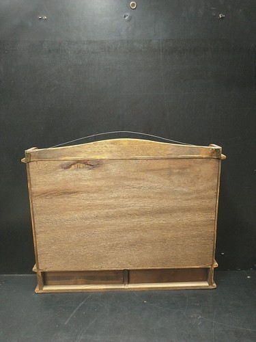 Vintage Wood Spice Rack Cabinet 17 Glass Bottles Herb Apothecary Jars Drawers - Picture 14 of 18