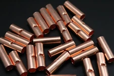 4 GAUGE COPPER BUTT CONNECTOR 100 PK CRIMP TERMINAL SPLICE CAR AWG BATTERY CUR4