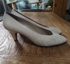 Preloved ROLAND CARTIER full grain leather 80s IVORY size 41 / UK 7.5