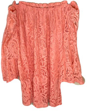 Altard State Dress Womens Medium Coral Pink Paisley Lace Off Shoulder New