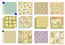 Graphic 45 Secret Garden 12" Cardstock PICK Primrose Leafy Roses Lark Blooms