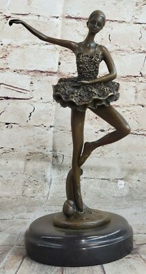 Original Ballerina Tänzer Bronze Statue Skulptur Jugendstil Figur Dekor Sale