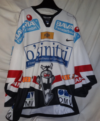 Maillot De Hockey EV Landshut Cannibals (Allemagne) - Taille 52 - Blanc - Officiellement Licencié