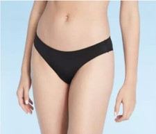 Women's High Leg Cheeky Bikini Swimsuit Bottom   Shade  Shore - Black Sz L NWT